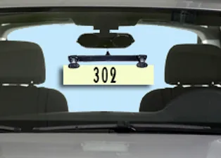 Car Line Number on Windshield